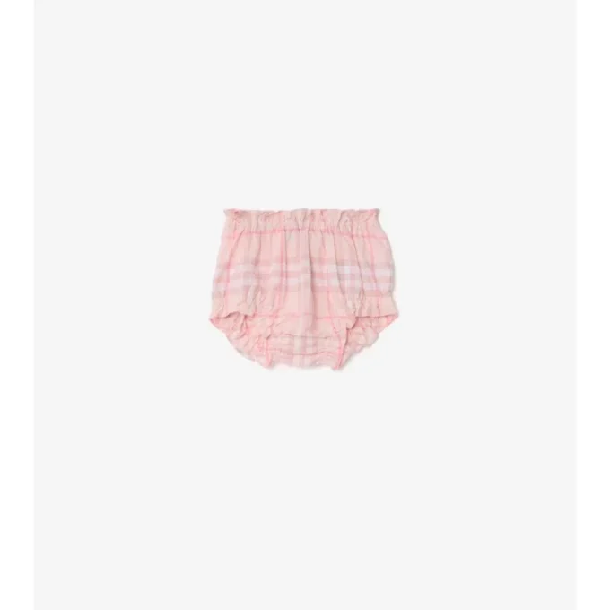 Rutig bomullsklänning med bloomers Rutig bomullsklänning med bloomers
