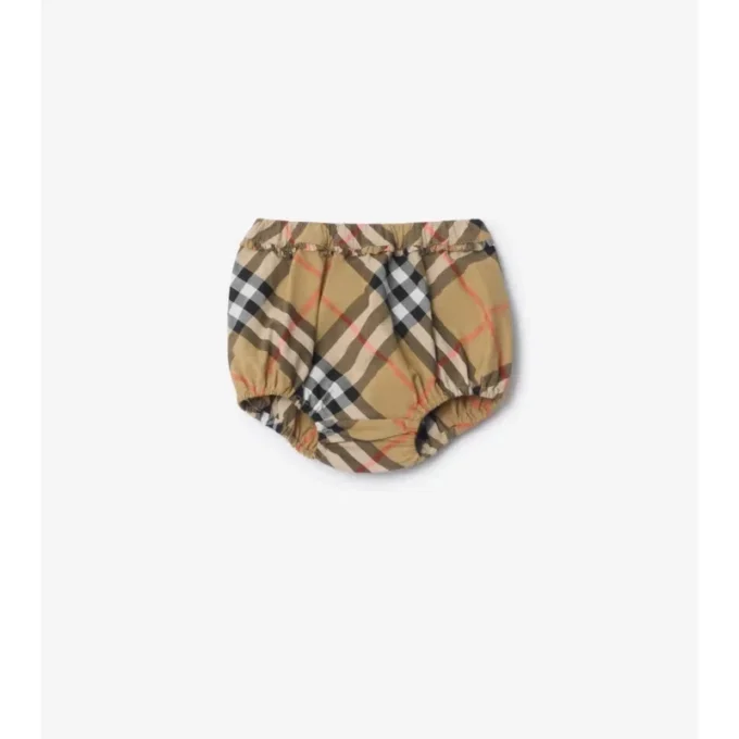 Rutig bomullsklänning med bloomers Rutig bomullsklänning med bloomers