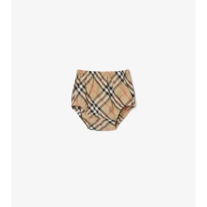 Rutig bomullsklänning med bloomers Rutig bomullsklänning med bloomers