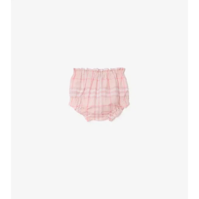 Rutig bomullsklänning med bloomers Rutig bomullsklänning med bloomers