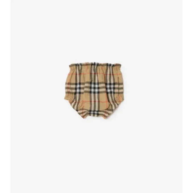 Rutig bomullsklänning med bloomers Rutig bomullsklänning med bloomers