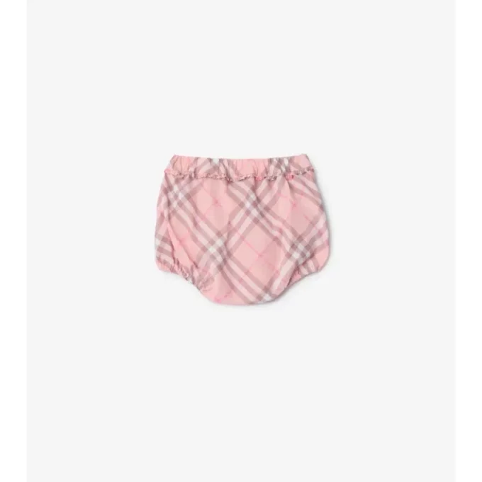 Rutig bomullsklänning med bloomers Rutig bomullsklänning med bloomers