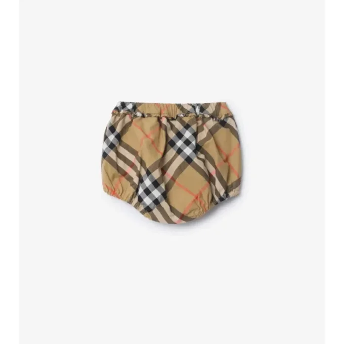 Rutig bomullsklänning med bloomers Rutig bomullsklänning med bloomers