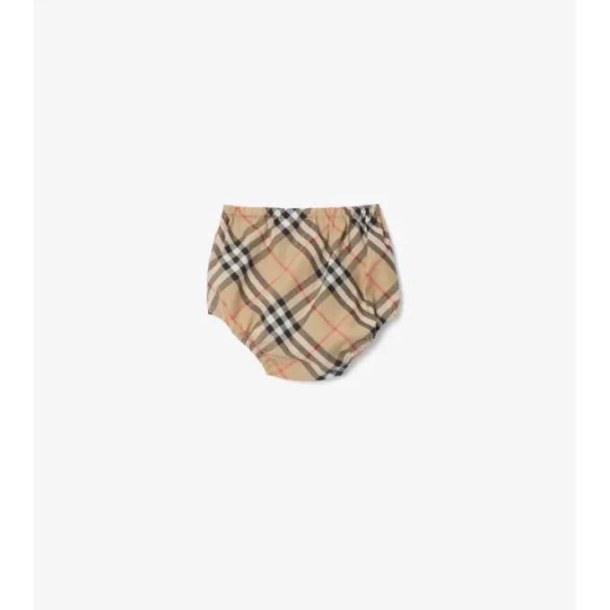 Rutig bomullsklänning med bloomers Rutig bomullsklänning med bloomers