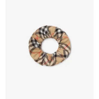 Rutig bomullsscrunchie