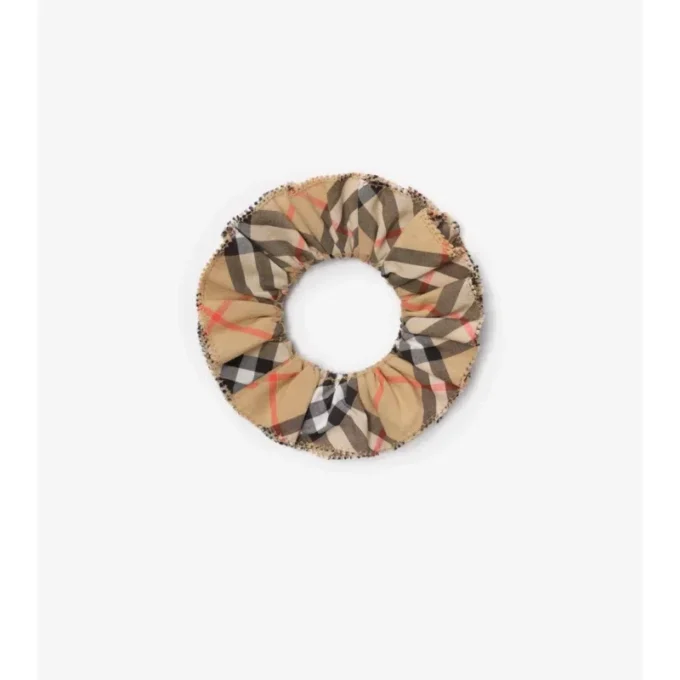 Rutig bomullsscrunchie Rutig bomullsscrunchie