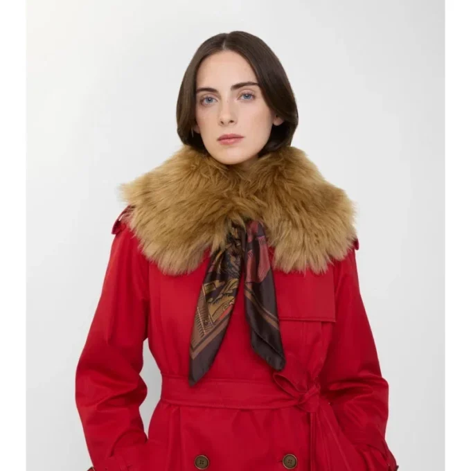 Scarf Trim Shearling Collar Scarf Trim Shearling Collar