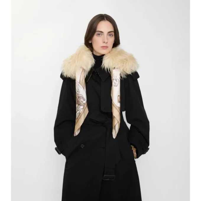 Scarf Trim Shearling Collar Scarf Trim Shearling Collar