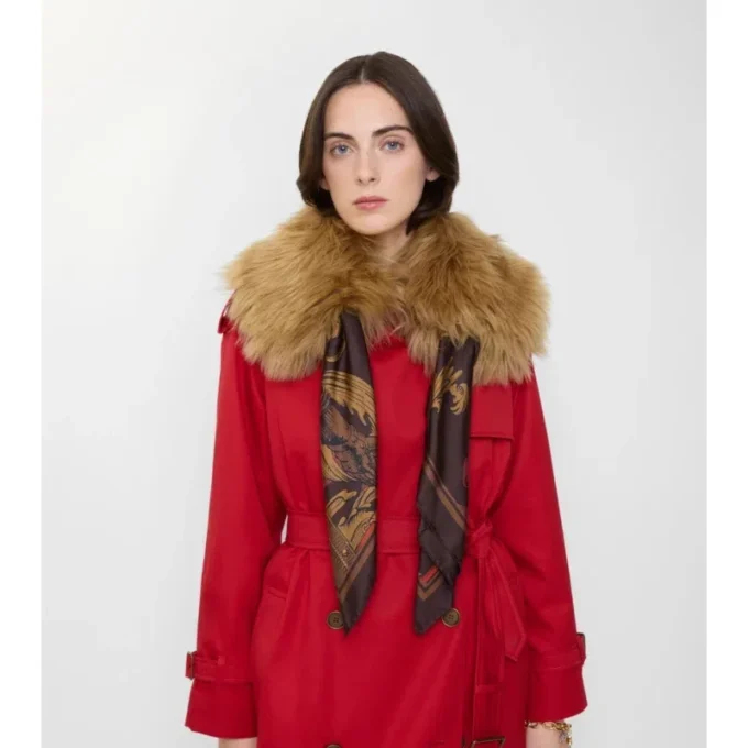 Scarf Trim Shearling Collar Scarf Trim Shearling Collar
