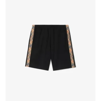 Shorts i bomullsblandning med rutmönster
