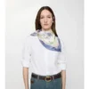Silkescarf med akvarellrutmönster Silkescarf med akvarellrutmönster