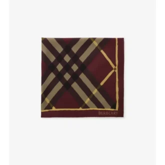 Silkescarf med akvarellrutmönster