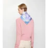 Silkescarf med akvarellrutmönster Silkescarf med akvarellrutmönster