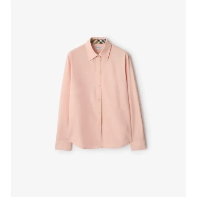 Skjorta i bomullspoplin med normal passform Skjorta i bomullspoplin med normal passform