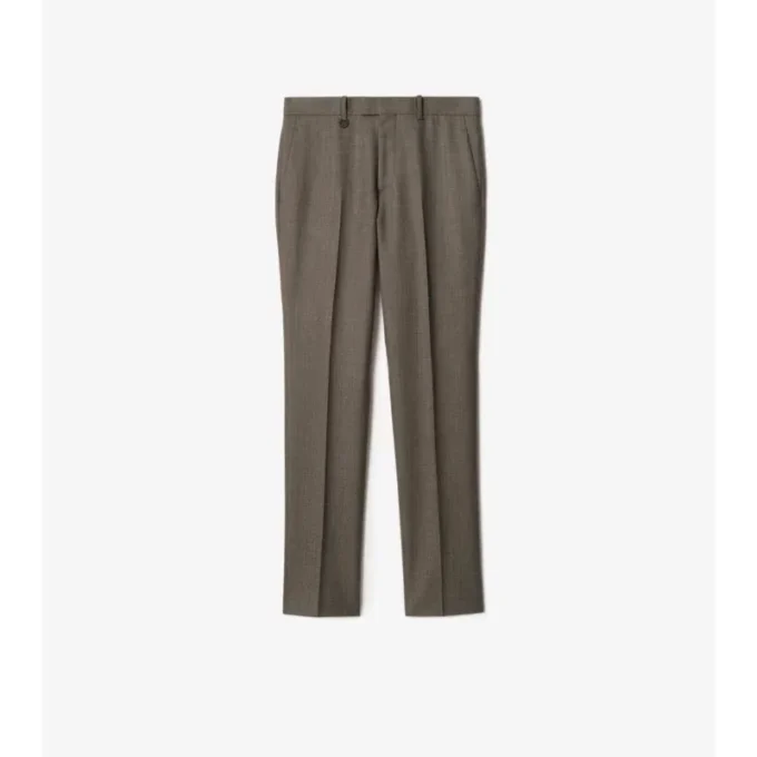 Skräddarsydda byxor i sharkskin-ull Skräddarsydda byxor i sharkskin-ull