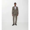 Skräddarsydda byxor i sharkskin-ull Skräddarsydda byxor i sharkskin-ull