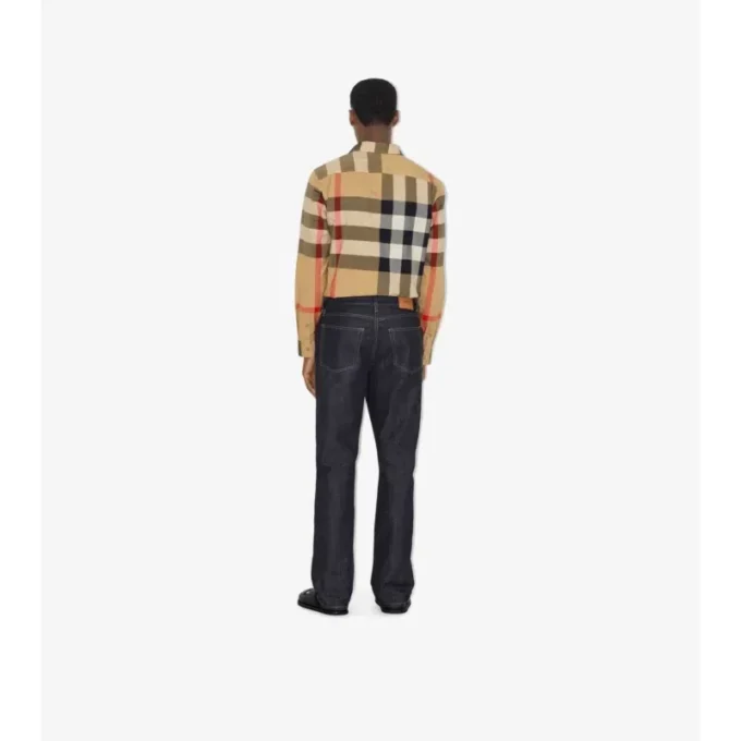 Slim Fit-skjorta i bomull med rutmönster Slim Fit-skjorta i bomull med rutmönster