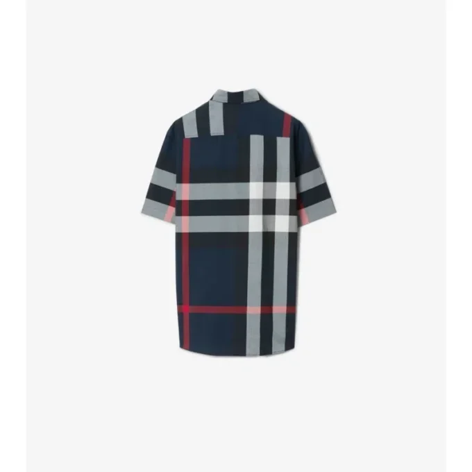 Slim Fit-skjorta i bomull med rutmönster Slim Fit-skjorta i bomull med rutmönster