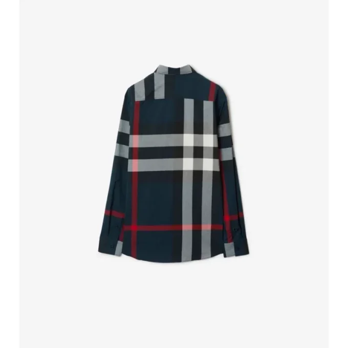 Slim Fit-skjorta i bomull med rutmönster Slim Fit-skjorta i bomull med rutmönster