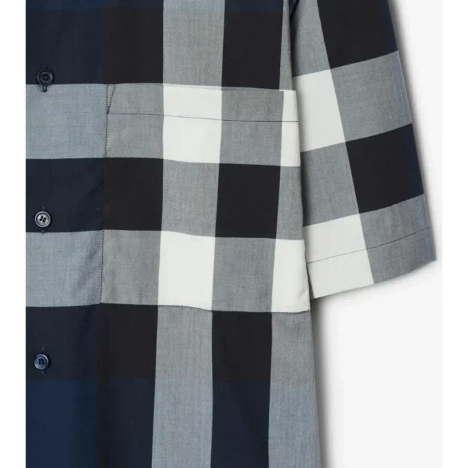 Slim Fit-skjorta i bomull med rutmönster Slim Fit-skjorta i bomull med rutmönster
