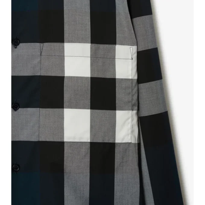 Slim Fit-skjorta i bomull med rutmönster Slim Fit-skjorta i bomull med rutmönster