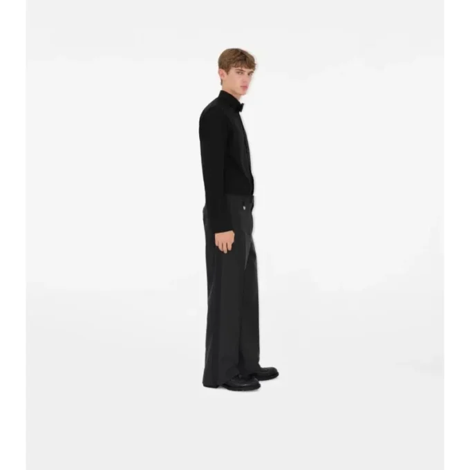 Slim Fit-skjorta i bomulls- och silkespoplin Slim Fit-skjorta i bomulls- och silkespoplin