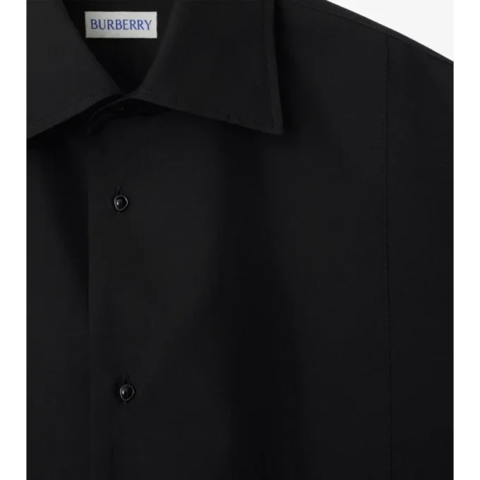 Slim Fit-skjorta i bomulls- och silkespoplin Slim Fit-skjorta i bomulls- och silkespoplin