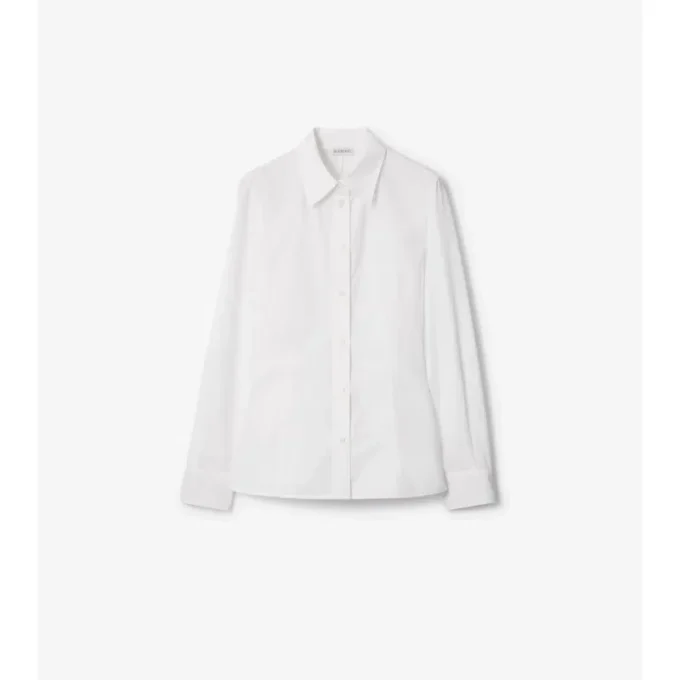 Slim fit-skjorta i bomullspoplin Slim fit-skjorta i bomullspoplin