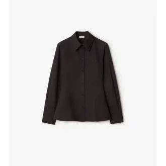 Slim fit-skjorta i bomullspoplin