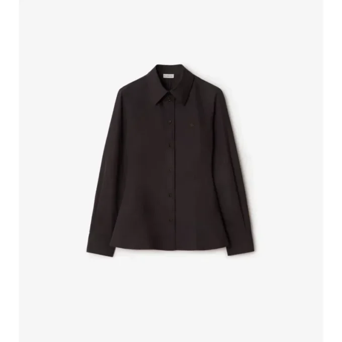 Slim fit-skjorta i bomullspoplin Slim fit-skjorta i bomullspoplin