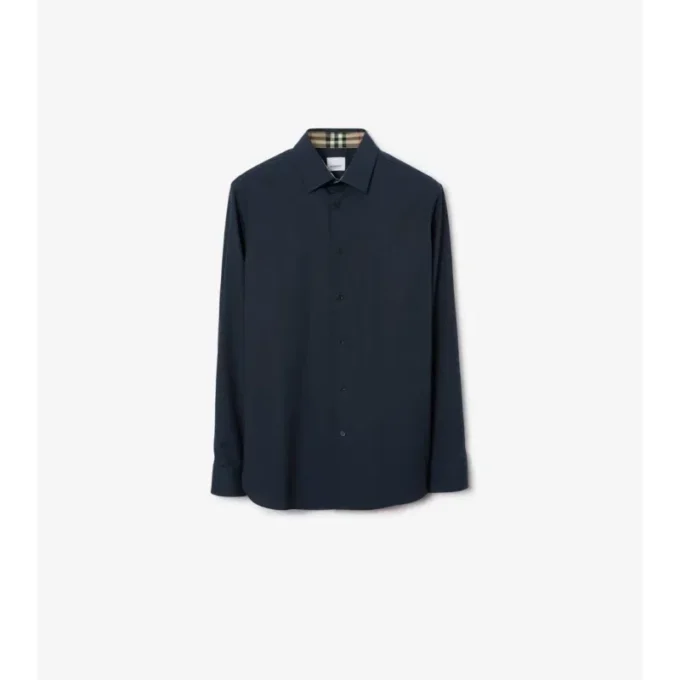 Slim fit-skjorta i stretchbomull