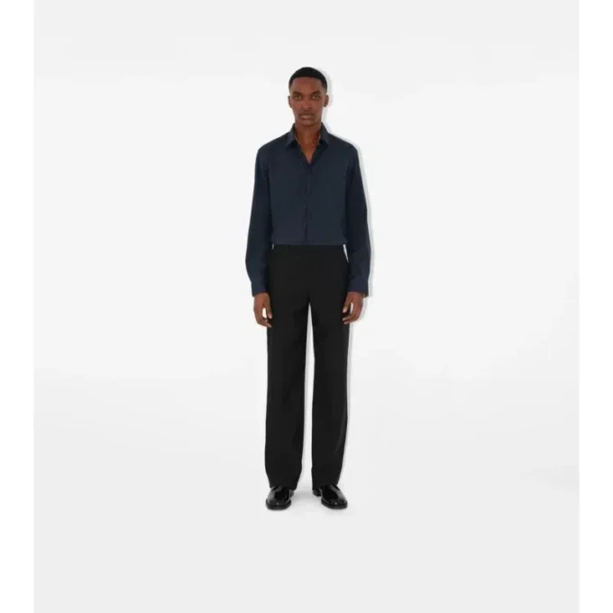 Slim fit-skjorta i stretchbomull