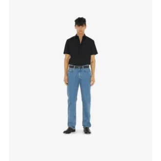 Slim fit-skjorta i stretchbomull