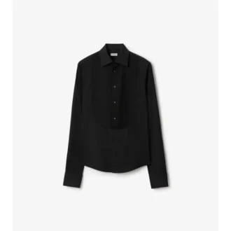 Slim Fit-smoking skjorta i bomull