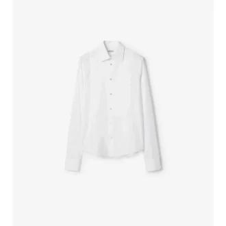 Slim Fit-smoking skjorta i bomull