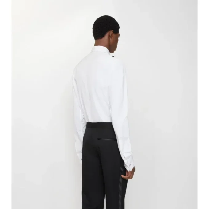 Slim Fit-smoking skjorta i bomull Slim Fit-smoking skjorta i bomull