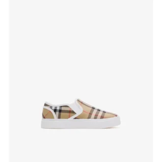 Slip-on-Sneakers i bomullsmönster