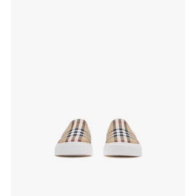 Slip-on-Sneakers i bomullsmönster