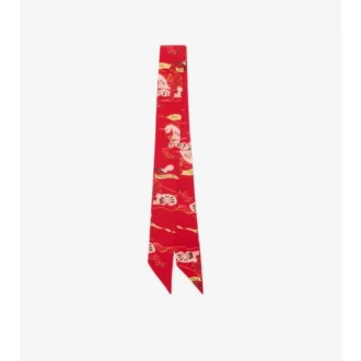 Smal akvarellmålad EKD-silkescarf