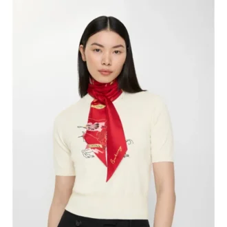 Smal akvarellmålad EKD-silkescarf