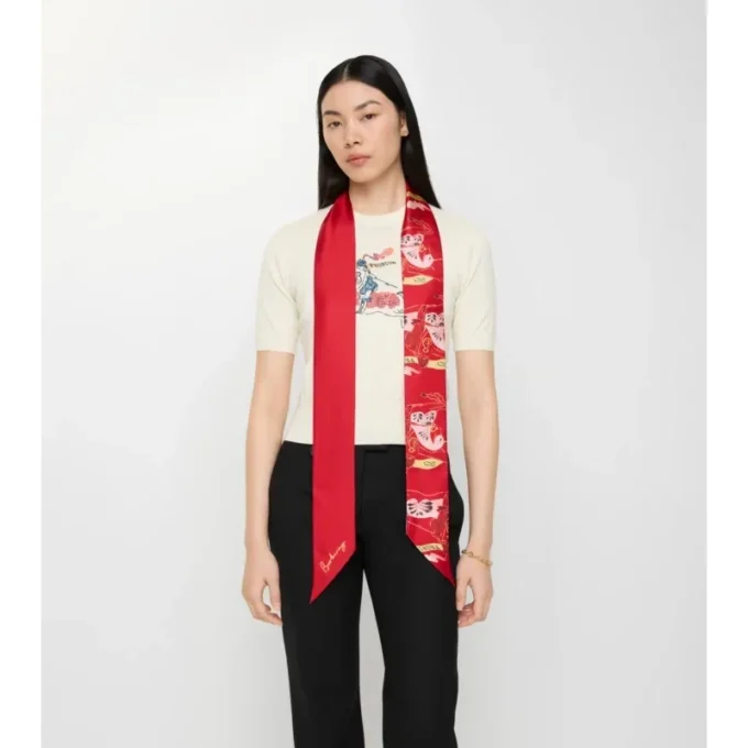 Smal akvarellmålad EKD-silkescarf Smal akvarellmålad EKD-silkescarf