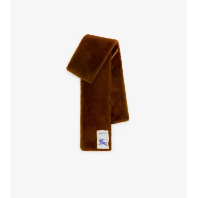 Smal rutig shearling-halsduk Smal rutig shearling-halsduk