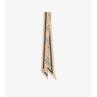 Smal rutig silkescarf