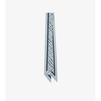 Smal rutig silkescarf