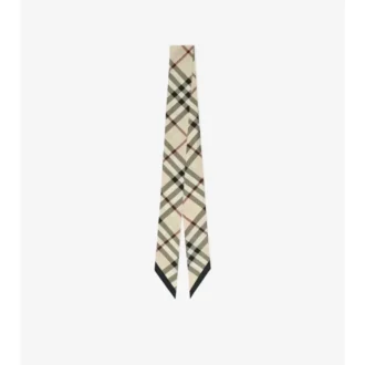 Smal rutig silkescarf
