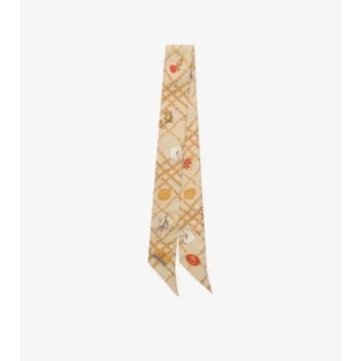 Smal rutig silkescarf