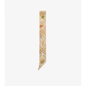 Smal rutig silkescarf