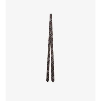 Smal rutig silkeslips