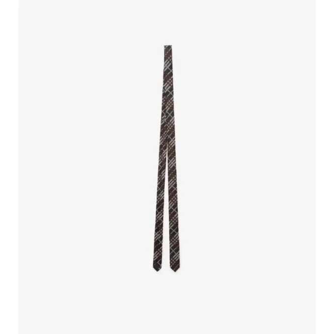 Smal rutig silkeslips Smal rutig silkeslips