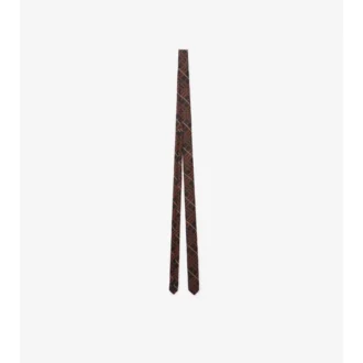Smal rutig silkeslips